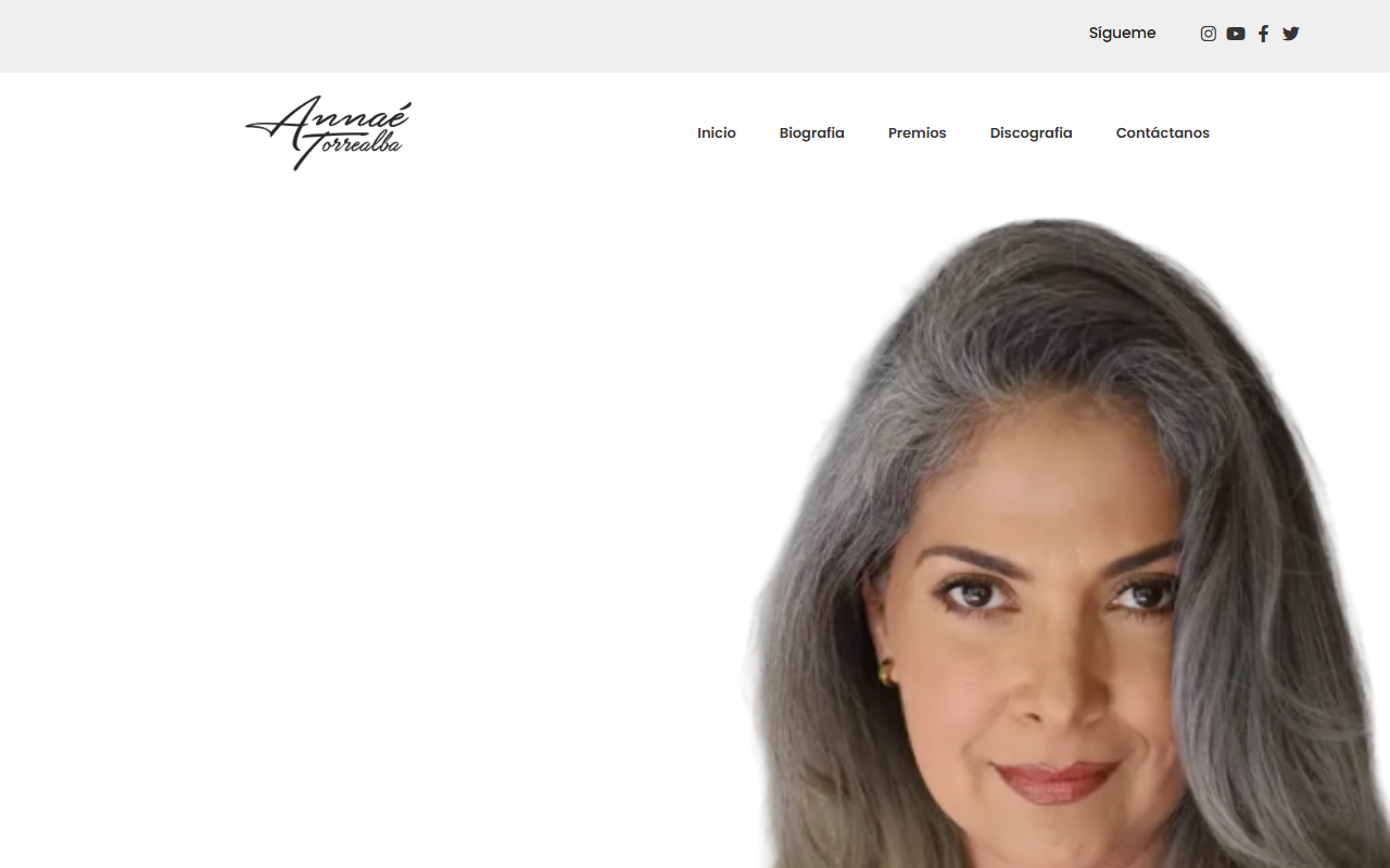 Vista previa de la web de Annaé Torrealba
