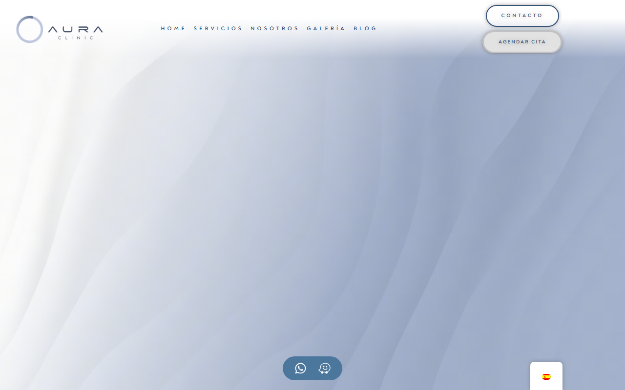 Vista previa de la web de Aura Clinic