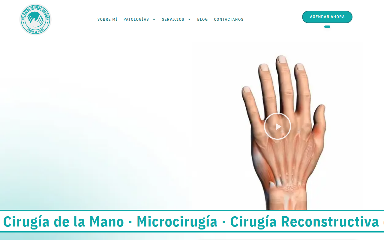 Vista previa de la web del Dr. Víctor Requena